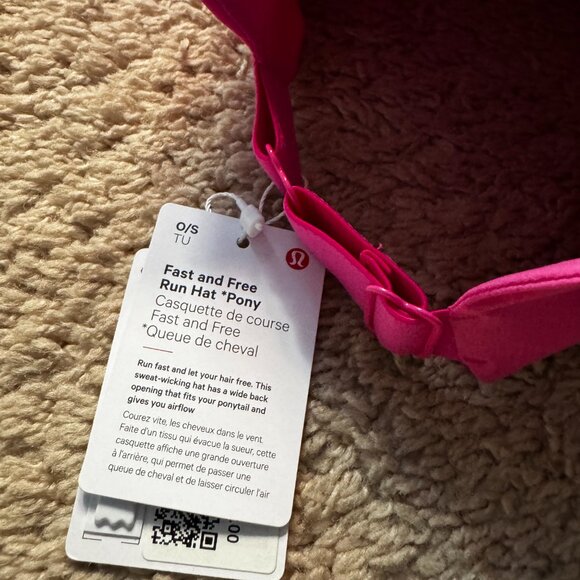 lululemon Fast & Free Ponytail Running Hat Sonic Pink - Picture 6 of 7